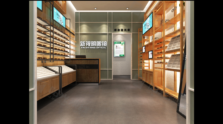 眼鏡店裝修效果圖設計 眼鏡店裝修效果圖設計