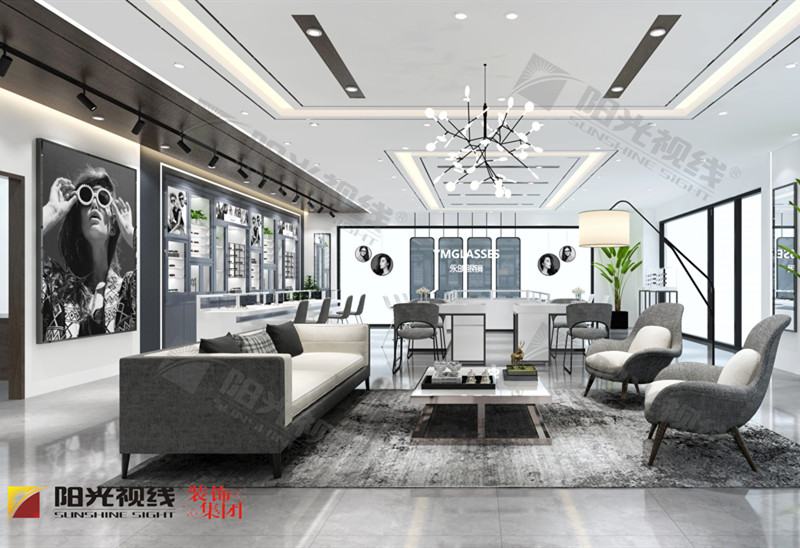 河北永明眼鏡店裝修設(shè)計效果圖案例