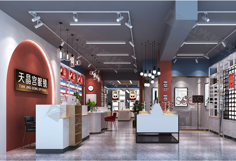 河南濮陽眼鏡店裝修設(shè)計案例——天晶宮眼鏡店