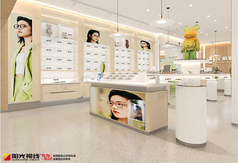 漢明眼鏡商場(chǎng)店裝修效果圖