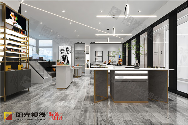 眼鏡店裝修采用黑白灰的色調(diào)搭配怎么樣？